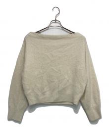 FRAY ID（フレイ アイディー）の古着「フォックス カシミア オフショルニット セーター」｜ベージュ