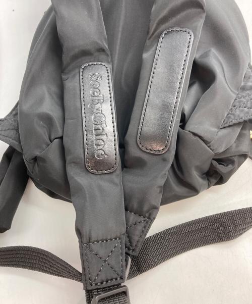SEE BY CHLOE（シーバイクロエ）SEE BY CHLOE (シーバイクロエ) チャーム付きミニリュックサック ブラックの古着・服飾アイテム
