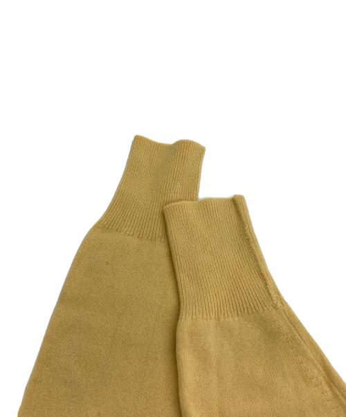 BALLANTYNE（バランタイン）BALLANTYNE (バランタイン) カシミヤVネックニット イエロー サイズ:42の古着・服飾アイテム