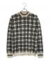 FENDI（フェンディ）の古着「チェック柄モックネックウールニット」｜アイボリー×ブラック