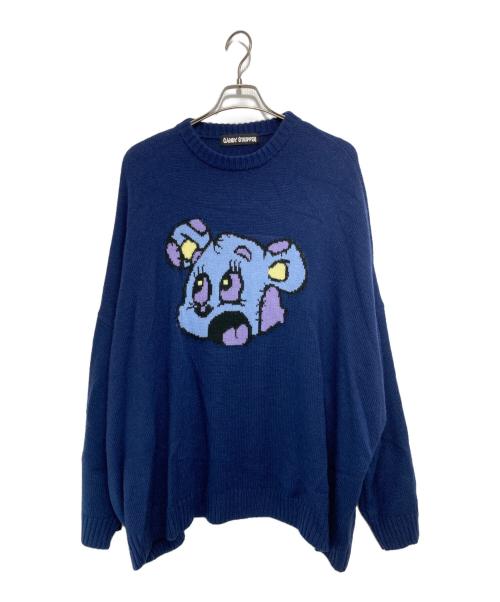 Candy Stripper（キャンディーストリッパー）Candy Stripper (キャンディーストリッパー) CND PATCHWORK BEAR ニット ネイビー サイズ:SIZE 2の古着・服飾アイテム