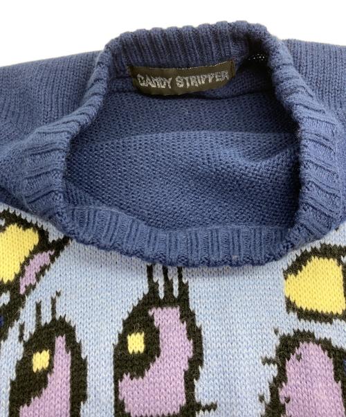 Candy Stripper（キャンディーストリッパー）Candy Stripper (キャンディーストリッパー) CND PATCHWORK BEAR ニット ネイビー サイズ:SIZE 2の古着・服飾アイテム