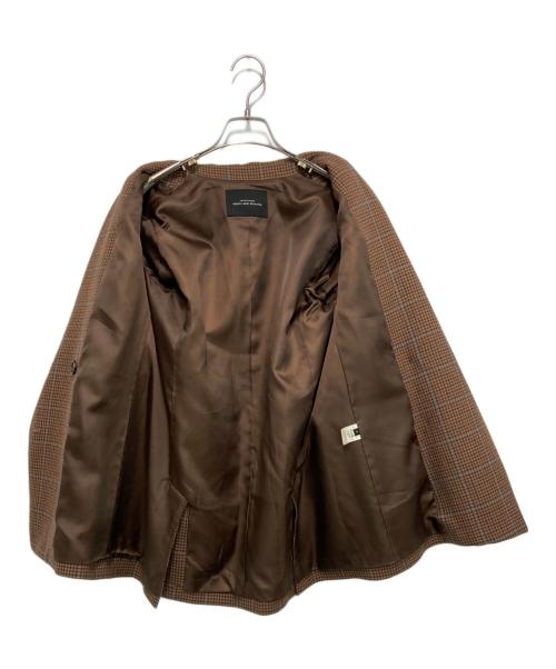 green label relaxing（グリーンレーベルリラクシング）green label relaxing (グリーンレーベルリラクシング) FM メリーノ ダブル ブレスト ジャケット ブラウン サイズ:36の古着・服飾アイテム