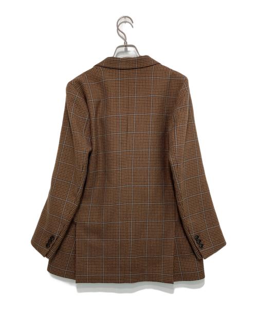 green label relaxing（グリーンレーベルリラクシング）green label relaxing (グリーンレーベルリラクシング) FM メリーノ ダブル ブレスト ジャケット ブラウン サイズ:36の古着・服飾アイテム