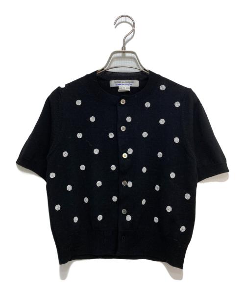 COMME des GARCONS COMME des GARCONS（コムデギャルソン コムデギャルソン）COMME des GARCONS COMME des GARCONS (コムデギャルソン コムデギャルソン) ドットビーズS/Sカーディガン ブラック サイズ:Sの古着・服飾アイテム