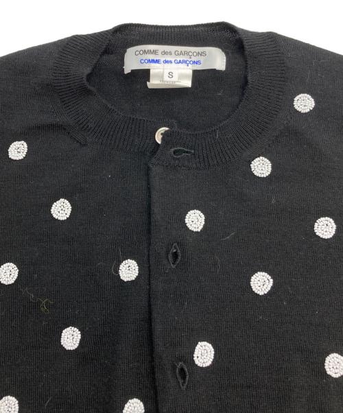 COMME des GARCONS COMME des GARCONS（コムデギャルソン コムデギャルソン）COMME des GARCONS COMME des GARCONS (コムデギャルソン コムデギャルソン) ドットビーズS/Sカーディガン ブラック サイズ:Sの古着・服飾アイテム