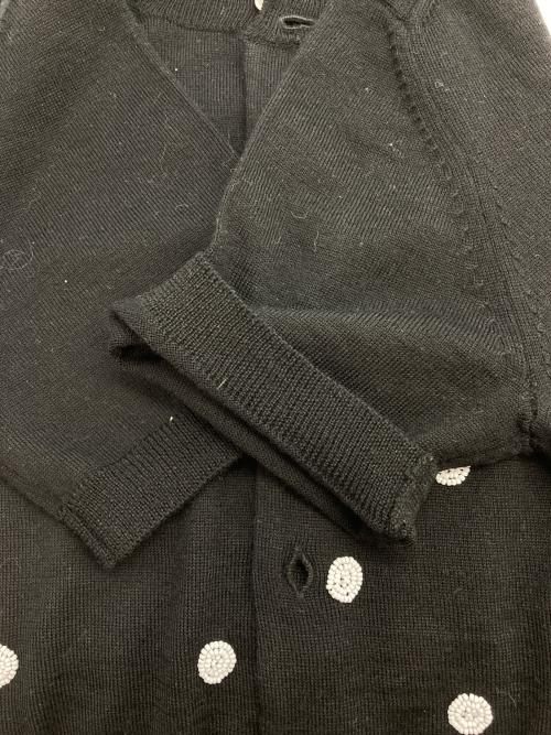COMME des GARCONS COMME des GARCONS（コムデギャルソン コムデギャルソン）COMME des GARCONS COMME des GARCONS (コムデギャルソン コムデギャルソン) ドットビーズS/Sカーディガン ブラック サイズ:Sの古着・服飾アイテム