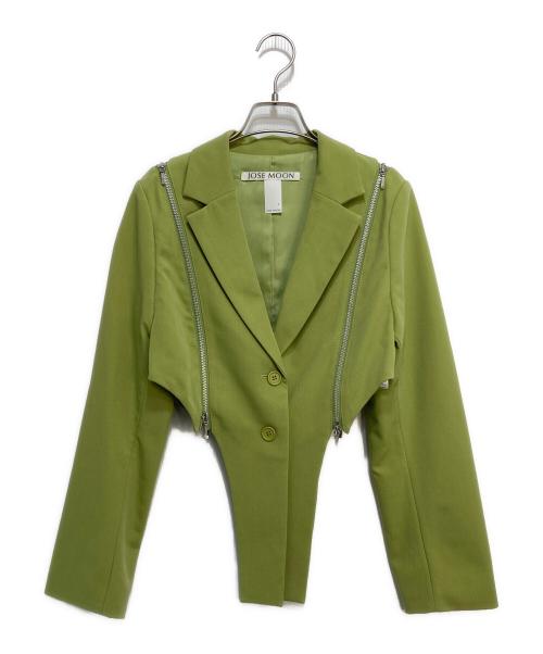 JOSE MOON（ジョゼムーン）JOSE MOON (ジョゼムーン) ZIP OPEN SHOULDER JACKET 黄緑 サイズ:FREEの古着・服飾アイテム