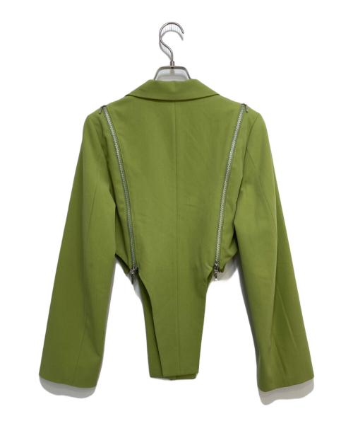 JOSE MOON（ジョゼムーン）JOSE MOON (ジョゼムーン) ZIP OPEN SHOULDER JACKET 黄緑 サイズ:FREEの古着・服飾アイテム