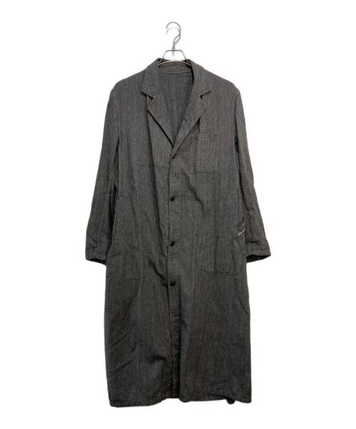 USED（ユーズド）USED (ユーズド) black chambray atelier coat グレー サイズ:記載なしの古着・服飾アイテム