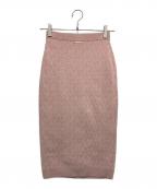 MICHAEL MICHAEL KORSマイケル マイケルコース）の古着「ロゴジャガードニットスカート」｜ピンク
