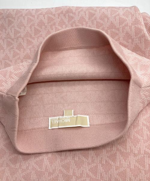 MICHAEL MICHAEL KORS（マイケル マイケルコース）MICHAEL MICHAEL KORS (マイケル マイケルコース) ロゴジャガードニットスカート ピンク サイズ:XXSの古着・服飾アイテム