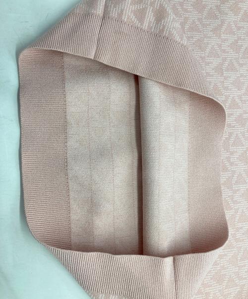 MICHAEL MICHAEL KORS（マイケル マイケルコース）MICHAEL MICHAEL KORS (マイケル マイケルコース) ロゴジャガードニットスカート ピンク サイズ:XXSの古着・服飾アイテム