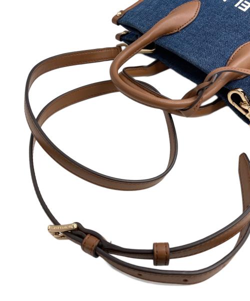 MICHAEL KORS（マイケル・コース）MICHAEL KORS (マイケル・コース) デニム2WAYバッグ インディゴの古着・服飾アイテム