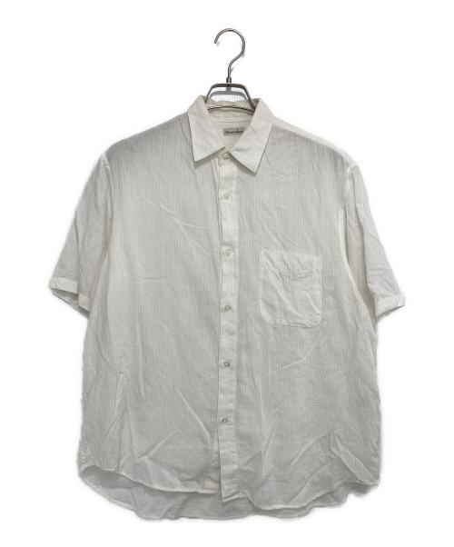 STEVEN ALAN（スティーブンアラン）STEVEN ALAN (スティーブンアラン) CC ピケ ストライプ レギュラーカラー シャツ ALINE LOOSE CASUAL ホワイト サイズ:Sの古着・服飾アイテム