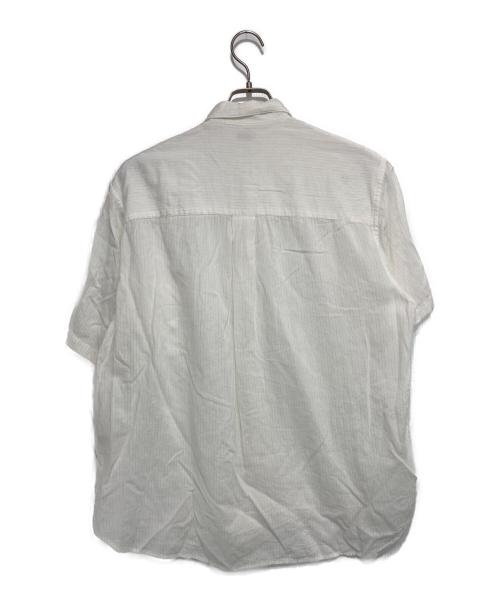 STEVEN ALAN（スティーブンアラン）STEVEN ALAN (スティーブンアラン) CC ピケ ストライプ レギュラーカラー シャツ ALINE LOOSE CASUAL ホワイト サイズ:Sの古着・服飾アイテム