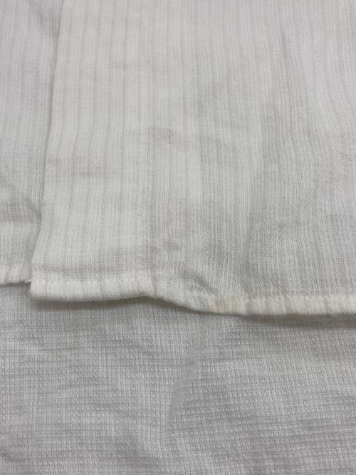 STEVEN ALAN（スティーブンアラン）STEVEN ALAN (スティーブンアラン) CC ピケ ストライプ レギュラーカラー シャツ ALINE LOOSE CASUAL ホワイト サイズ:Sの古着・服飾アイテム