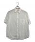 STEVEN ALAN（スティーブンアラン）の古着「CC ピケ ストライプ レギュラーカラー シャツ ALINE LOOSE CASUAL」｜ホワイト