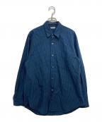 STEVEN ALANスティーブンアラン）の古着「SOKTAS チェック レギュラーカラー シャツ」｜ブルー