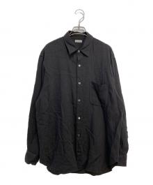 STEVEN ALAN（スティーブンアラン）の古着「ドレープ コードレーン レギュラーカラー シャツ LOOSE」｜ブラウン