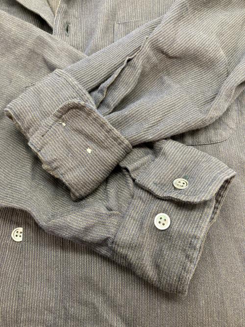 STEVEN ALAN（スティーブンアラン）STEVEN ALAN (スティーブンアラン) ドレープ コードレーン レギュラーカラー シャツ LOOSE ブラウン サイズ:Sの古着・服飾アイテム