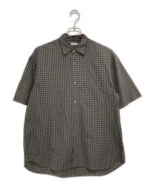 STEVEN ALAN（スティーブンアラン）の古着「60 シボ チェック ALINE LOOSE CASUAL」｜ブラック