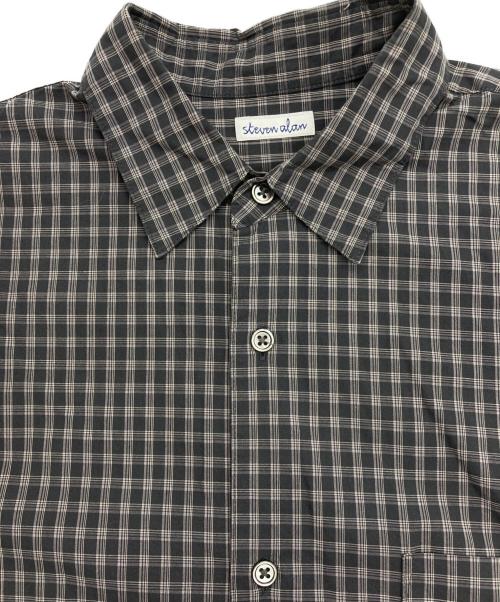 STEVEN ALAN（スティーブンアラン）STEVEN ALAN (スティーブンアラン) 60 シボ チェック ALINE LOOSE CASUAL ブラック サイズ:Sの古着・服飾アイテム