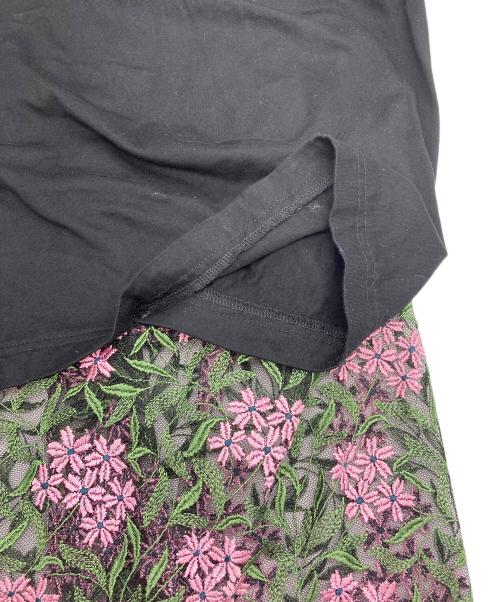 JUNYA WATANABE COMME des GARCONS（(ジュンヤワタナベ コムデギャルソン）JUNYA WATANABE COMME des GARCONS ((ジュンヤワタナベ コムデギャルソン) 切替カットソーワンピース ブラック×ピンク サイズ:FREEの古着・服飾アイテム