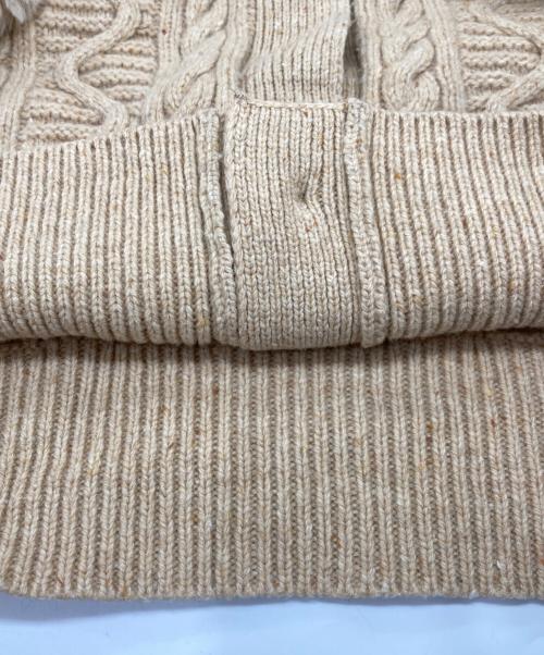 STELLA McCARTNEY（ステラマッカートニー）STELLA McCARTNEY (ステラマッカートニー) エコファーケーブルロングⅤネックカーディガン ベージュ サイズ:36の古着・服飾アイテム