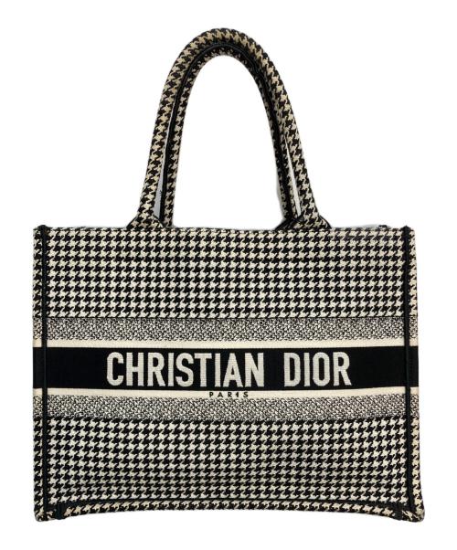 Christian Dior（クリスチャン ディオール）Christian Dior (クリスチャン ディオール) ブックトート ミディアム ホワイト×ブラックの古着・服飾アイテム
