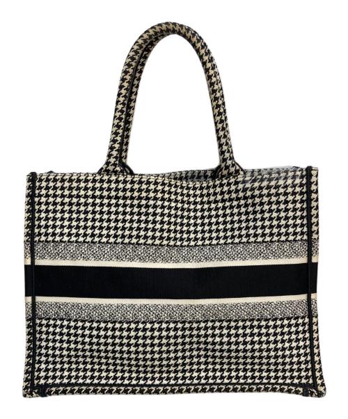 Christian Dior（クリスチャン ディオール）Christian Dior (クリスチャン ディオール) ブックトート ミディアム ホワイト×ブラックの古着・服飾アイテム