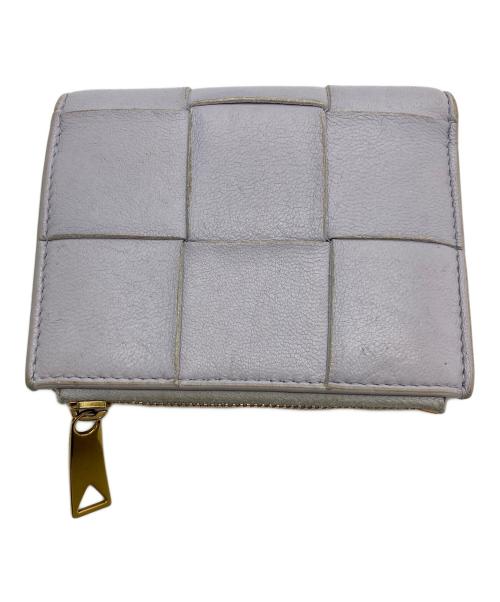 BOTTEGA VENETA（ボッテガベネタ）BOTTEGA VENETA (ボッテガベネタ) カセットスモール二つ折りウォレット パープルの古着・服飾アイテム
