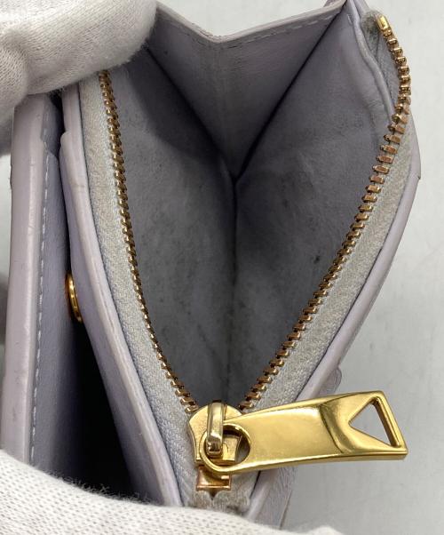 BOTTEGA VENETA（ボッテガベネタ）BOTTEGA VENETA (ボッテガベネタ) カセットスモール二つ折りウォレット パープルの古着・服飾アイテム