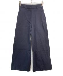 ETRE（エトレ）の古着「コットンツイルワイドパンツ」｜ネイビー