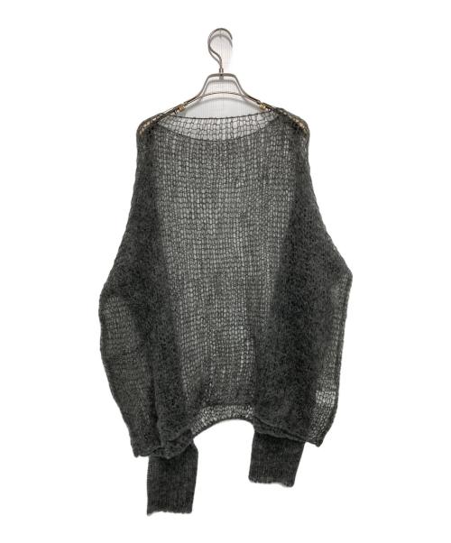 JOSE MOON（ジョゼムーン）JOSE MOON (ジョゼムーン) MOHAIR HOLEDROP KNIT グレー サイズ:FREEの古着・服飾アイテム