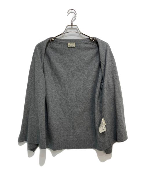Acne studios（アクネ ストゥディオズ）Acne studios (アクネ ストゥディオズ) フェイスパッチニットカーディガン グレー サイズ:Ｍの古着・服飾アイテム