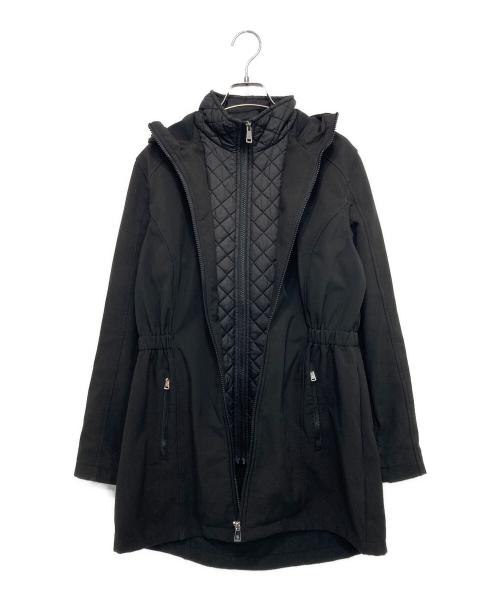 LAUREN RALPH LAUREN（ローレン ラルフ ローレン）LAUREN RALPH LAUREN (ローレン ラルフ ローレン) キルティング レイヤード風フーデッドコート ブラック サイズ:Sの古着・服飾アイテム