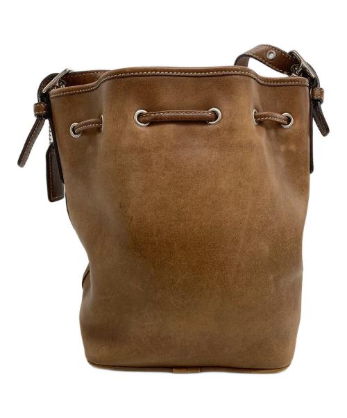 COACH（コーチ）COACH (コーチ) 巾着ショルダーバッグ ブラウンの古着・服飾アイテム