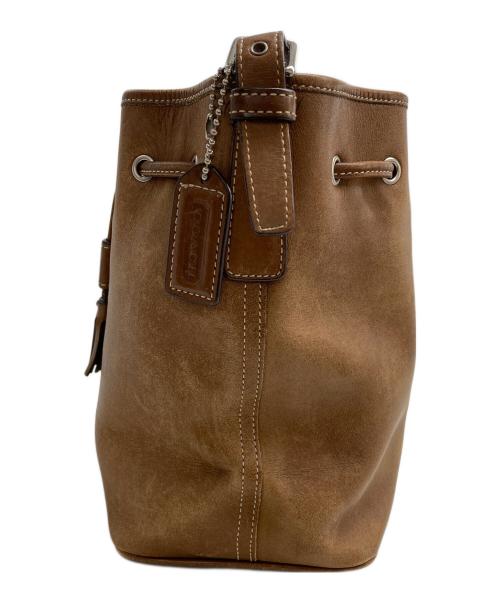 COACH（コーチ）COACH (コーチ) 巾着ショルダーバッグ ブラウンの古着・服飾アイテム