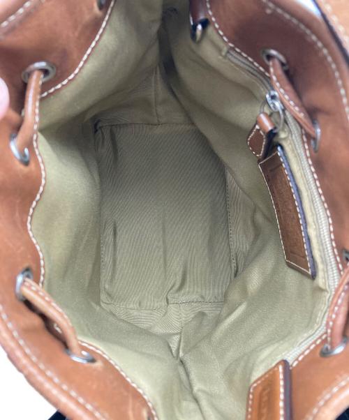 COACH（コーチ）COACH (コーチ) 巾着ショルダーバッグ ブラウンの古着・服飾アイテム