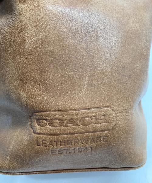 COACH（コーチ）COACH (コーチ) 巾着ショルダーバッグ ブラウンの古着・服飾アイテム