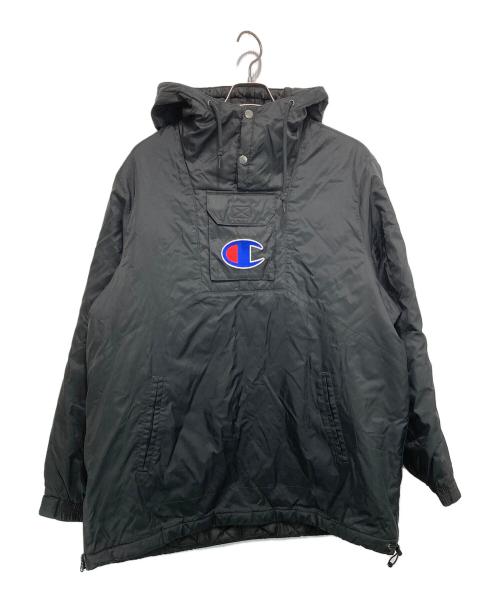 Champion（チャンピオン）Champion (チャンピオン) SUPREME (シュプリーム) 18SS Pullover Parka ブラック サイズ:Lの古着・服飾アイテム