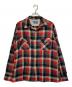 PENDLETON（ペンドルトン）の古着「50~60's チェックウール オープンカラーシャツ」｜レッド×ブラック