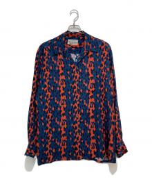 WACKO MARIA（ワコマリア）の古着「レオパードオープンカラーシャツ」｜ネイビー