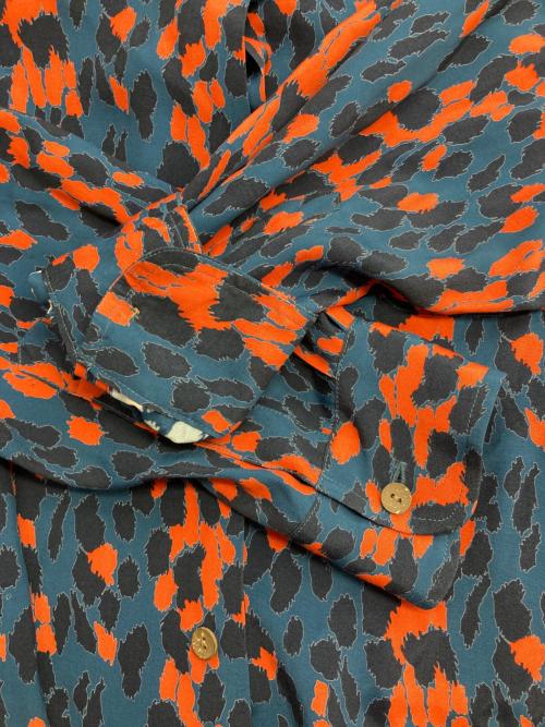 WACKO MARIA（ワコマリア）WACKO MARIA (ワコマリア) レオパードオープンカラーシャツ ネイビー サイズ:Lの古着・服飾アイテム