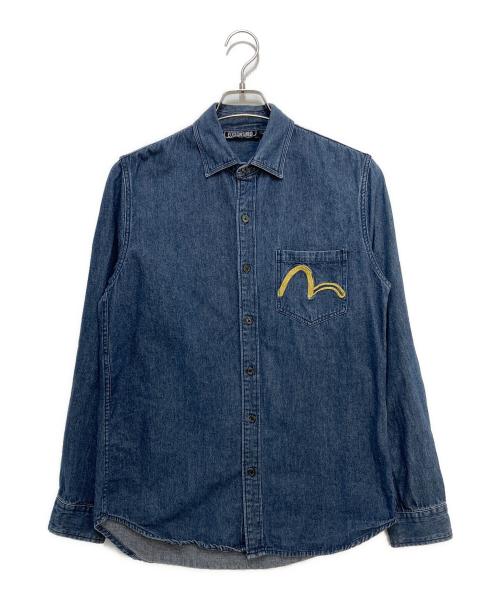 EVISU KURO（エビス クロ）EVISU KURO (エビス クロ) デニムシャツ インディゴ サイズ:Ｍの古着・服飾アイテム