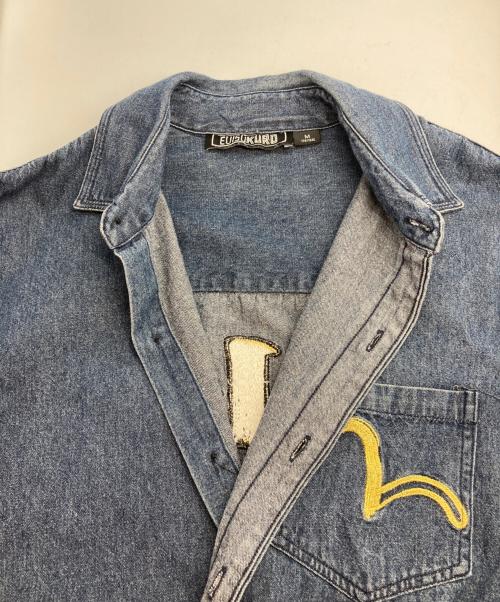 EVISU KURO（エビス クロ）EVISU KURO (エビス クロ) デニムシャツ インディゴ サイズ:Ｍの古着・服飾アイテム