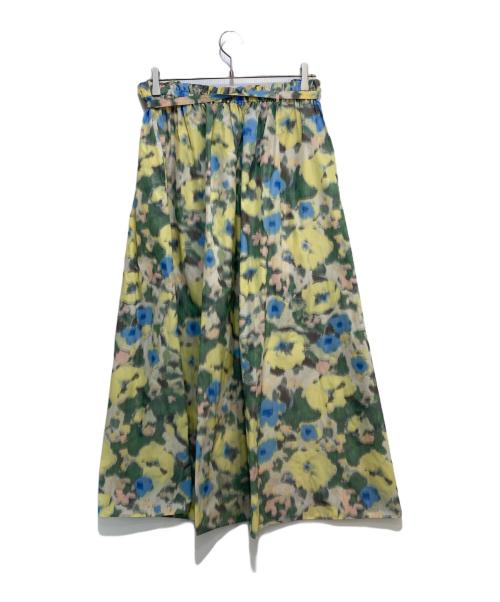 BALLSEY（ボールジィ）BALLSEY (ボールジィ) ブルードフラワージャカード ギャザースカート マルチカラー サイズ:36の古着・服飾アイテム