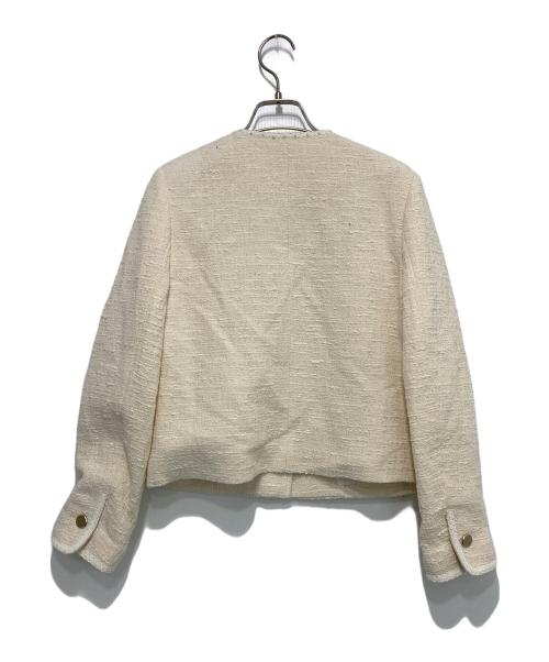 BALLSEY（ボールジィ）BALLSEY (ボールジィ) スラブコットンツイード Vクルーネックジャケット ベージュ サイズ:36の古着・服飾アイテム
