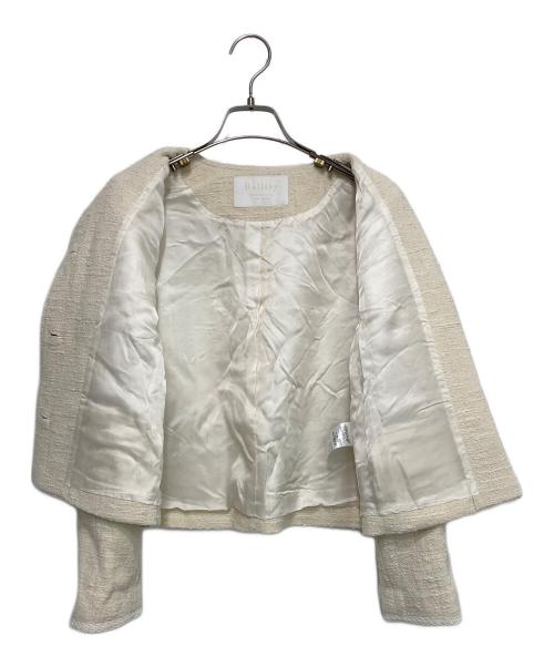 BALLSEY（ボールジィ）BALLSEY (ボールジィ) スラブコットンツイード Vクルーネックジャケット ベージュ サイズ:36の古着・服飾アイテム